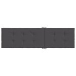 vidaXL Coussin de chaise longue anthracite mélangé (75+105)x50x3 cm