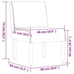 vidaXL Fauteuil sans accoudoirs gris clair tissu