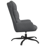 vidaXL Chaise de relaxation Gris clair Tissu
