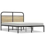 vidaXL Cadre de lit sans matelas 140x200 cm chêne sonoma