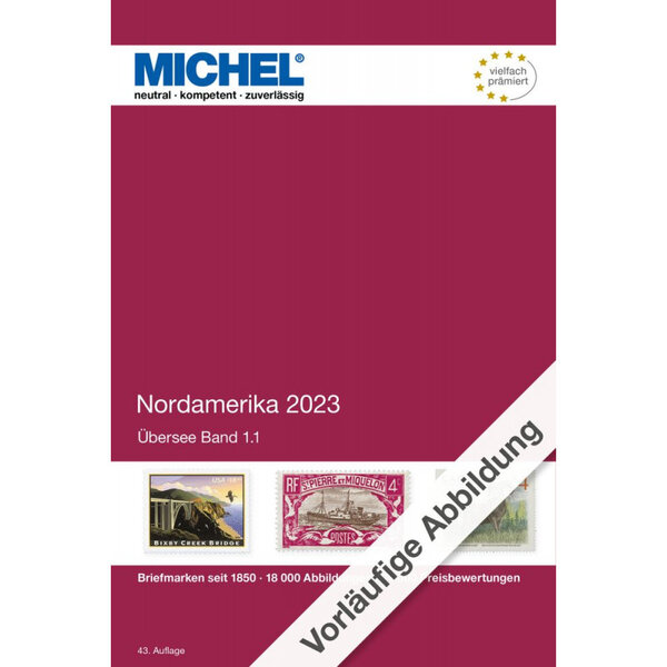 Catalogue de cotation Michel timbres d'Amérique du Nord 2023.