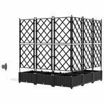 vidaXL Pots de jardin Noir 120 x 120 x 126 cm Acier