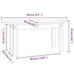 vidaXL Table basse Noir 80x40x35 cm Bois massif de pin