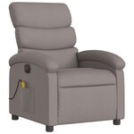 vidaXL Fauteuil de massage inclinable électrique Taupe Tissu