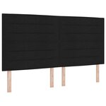 vidaXL Lit à ressorts avec matelas Noir 180 x 200 cm tissu