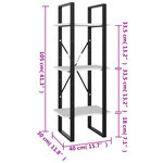 vidaXL Bibliothèque à 3 niveaux blanc 40x30x105 cm bois d'ingénierie