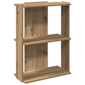 vidaXL Bibliothèque à 3 niveaux chêne artisanal 60x30x80 cm