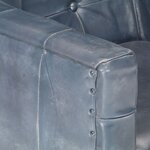 vidaXL Chaise cabriolet Gris cuir véritable
