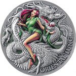 ORIENTAL LUNG Dragonology 2 Once Argent Monnaie 2000 Francs Cameroon 2024