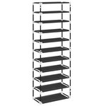 vidaXL Armoire à chaussures Noir 60x30x166 cm Tissu