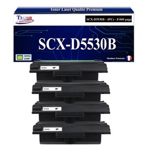 T3AZUR - 4x Toners compatibles avec Samsung SCX-D5530B SCX5530X pour Samsung SCX5330N SCX5530 SCX5530FN SCX5535DN