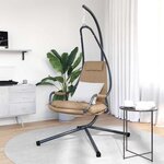 vidaXL Chaise suspendue Taupe 94 x 107 x 196.5 cm Acier
