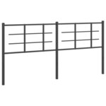 vidaXL Tête de lit de remplacement métal noir 180 cm