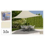 ProGarden Toile d'ombrage 3x3 m Blanc cassé Carré