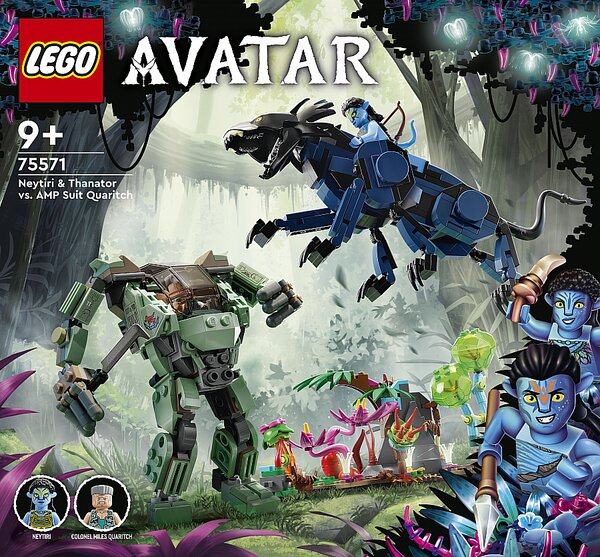 75571 Neytiri et le thanator vs. quaritch dans lexosquelette amp ® AVATAR