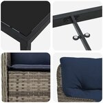 vidaXL Ensemble de salle à manger pour jardin 9 Pièces Gris Poly rotin