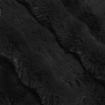 vidaXL Couverture en Fourrure de Lapin Synthétique Noir 150 x 220 cm