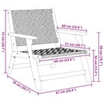 vidaXL Chaises de jardin avec table 3 Pièces Noir et Blanc