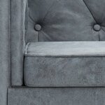 vidaXL Fauteuil Gris Tissu