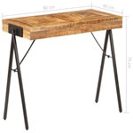 vidaXL Table console Bois de manguier massif 80x40x75 cm