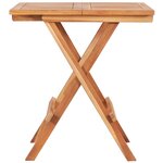 vidaXL Table de bistro pliable 60x60x65 cm Bois de teck solide