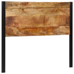 vidaXL Tête de lit 120 cm bois massif manguier et fer