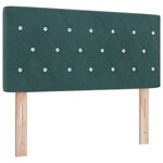 vidaXL Tête de lit LED avec bandes LED Vert foncé 90 cm Velours