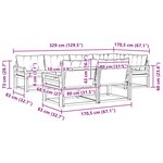 vidaXL Ensemble de canapés d'extérieur 7 pc Naturel et noir