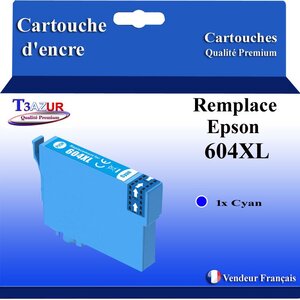 Cartouche compatible avec Epson 604 XL pour Epson WorkForce WF-2910DWF  WF-2930DWF  WF-2935DWF  WF-2950DWF Cyan