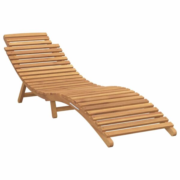 vidaXL Transat Marron 184 x 55 x 59 cm Bois de teck massif