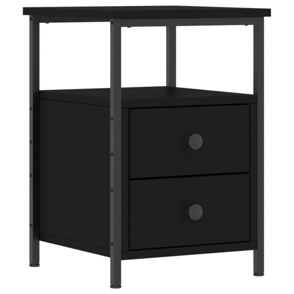 vidaXL Table de chevet noir 34x35 5x50 cm bois d’ingénierie