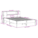 vidaXL Lit bibliothèque sans matelas cire marron 120x200 cm pin massif