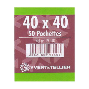Pochettes noires double soudure 40 x 40 mm pour timbres type C urs.