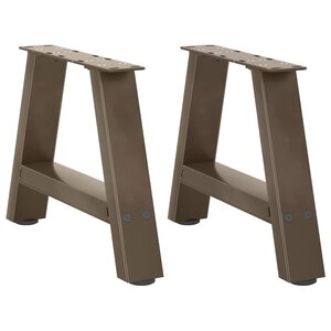 vidaXL Pieds de table basse en forme de A  2 pièces  40 x (30-31) cm  acier