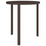 vidaXL Tables d'appoint de jardin 3 Pièces marron résine tressée