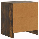vidaXL Cabinet de chevet Chêne fumé 43 x 34 5 x 47 cm