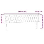 vidaXL Tête de lit avec oreilles Noir 183x16x78/88 cm Tissu