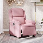vidaXL Fauteuil inclinable électrique Rose Velours