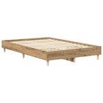 vidaXL Cadre de lit sans matelas chêne artisanal 135x190 cm