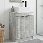 vidaXL Meuble de salle de bain avec évier Gris béton 54 x 35 x 83 cm