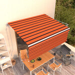 vidaXL Auvent automatique rétractable et store 4 5x3m Orange et marron
