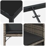 vidaXL Ensemble de salle à manger pour jardin 5 Pièces Gris polyrotin