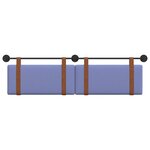 vidaXL Tête de lit suspendue Bleu denim PU antique