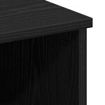 table de nuit vidaXL noir chêne 50x32x60cm en bois d'ingénierie
