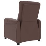 vidaXL Fauteuil inclinable Marron Similicuir