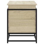 vidaXL Boîte de rangement avec couvercle chêne sonoma bois ingénierie
