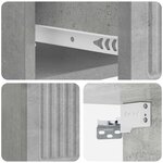 vidaXL Cabinet de chevet mural 2 Pièces Gris béton 33 x 34 5 x 20 cm
