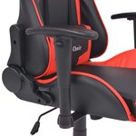 Chaise fauteuil siège de bureau informatique étude inclinable Cuir artificiel rouge 02_0024029