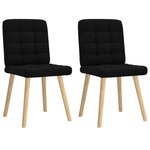 vidaXL Chaises à manger lot de 2 noir tissu