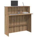 vidaXL Bureau réception chêne artisanal 100x50x103 5cm bois ingénierie